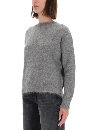 Amish Cropped Sweatshirt In Gray