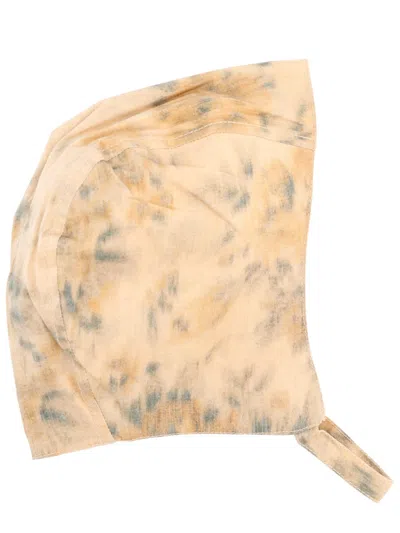Ganni Adjustable Tie-dye Pattern Hat In Neutral