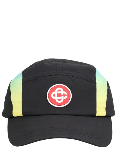 Casablanca Frog Gradient Baseball Cap In Black