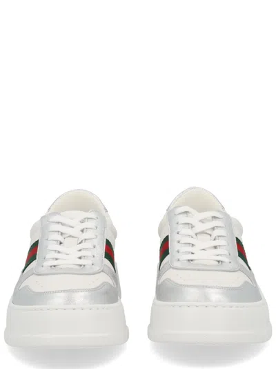Gucci Sneakers Featuring Oversized Platform Sole In Silver