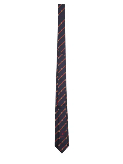 Gucci Jacquard Tie Diagonal Design In Brown