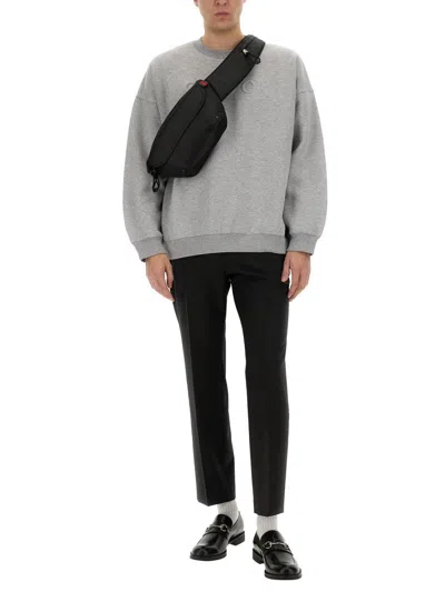 Gucci Logo Crewneck Sweatshirt In Gray