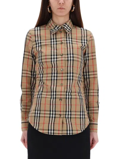 Burberry Women "check" Shirt In Multi