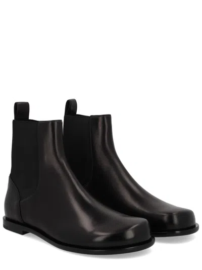 Fendi Ff Squared Chelsea Boots In Nappa Leather Shoes In Black