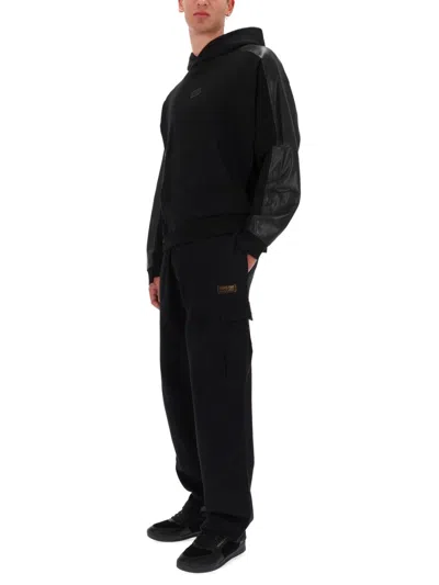 Versace Jeans Couture Utility Jogger Trousers Cargo Pockets In Black