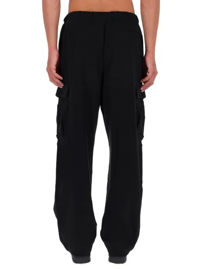 Versace Jeans Couture Utility Jogger Trousers Cargo Pockets In Black