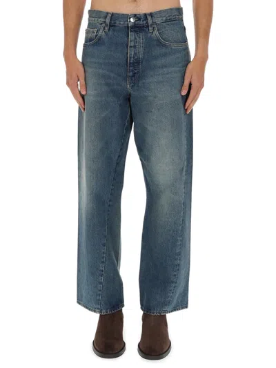 Sunflower Loose Fit Vintage-washed Organic Denim Jeans In Blue