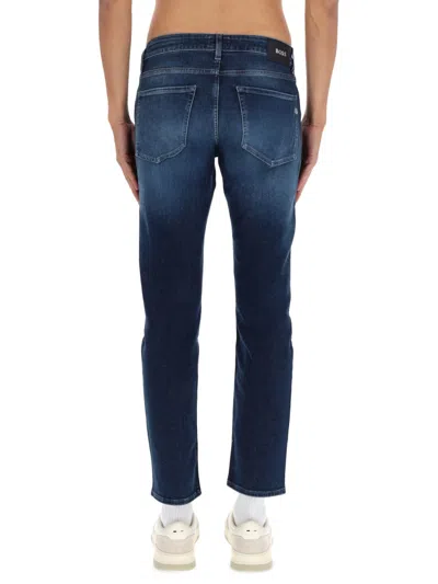 Hugo Boss Button Jeans In Blue