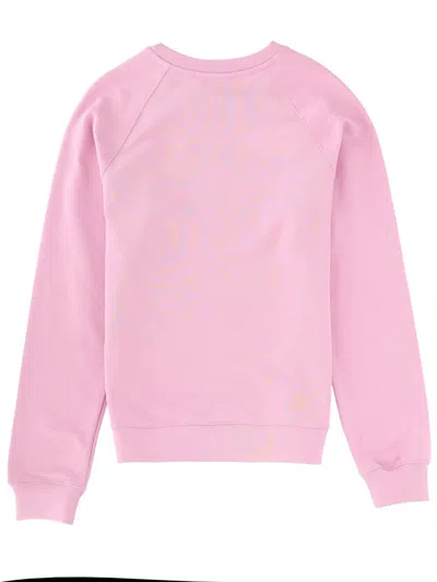 Msgm Logo-print Crew-neck Sweatshirt In Pink