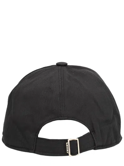 Msgm Stylish Hat With Curved Brim Design In Black