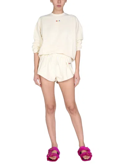 Msgm Revers Shorts In White