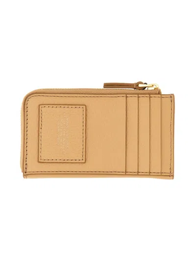 Marc Jacobs Leather Card Holder In Yellow