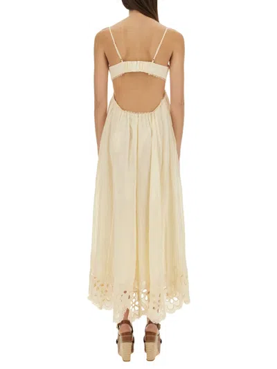 Zimmermann Embroidered Dress Coco In White
