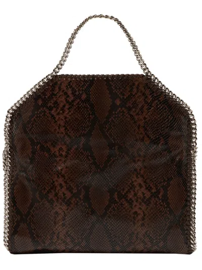 Stella Mccartney Folded Falabella Tote Bag With Snakeskin Effect In Pink