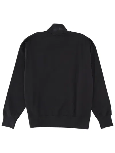 Msgm Sweatshirt With Micro Logo In Black