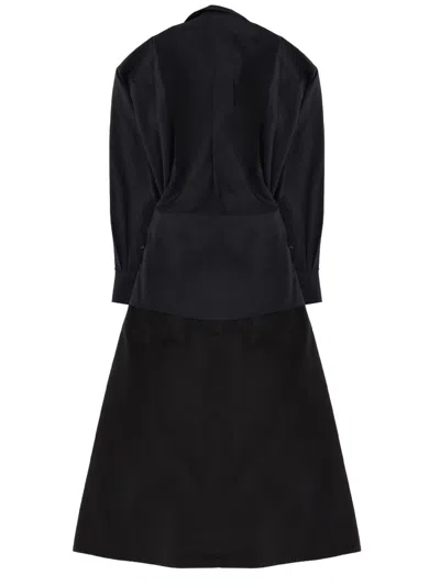 Alexander Wang Pre-styled Wrap Mini Dress In Cotton In Black