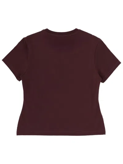 Vivienne Westwood Burgundy Paris Orb Mini Peru T-shirt In Burgundy