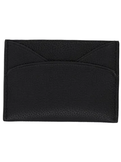 Tory Burch Womens Black Romy Flat Foil-print Leather Card Holder In Black