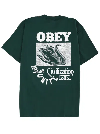Obey Civilization T-shirt In Green
