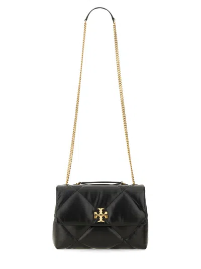 Tory Burch Small Kira Diamond Quilted Convertible Leather Shoulder Bag In Black