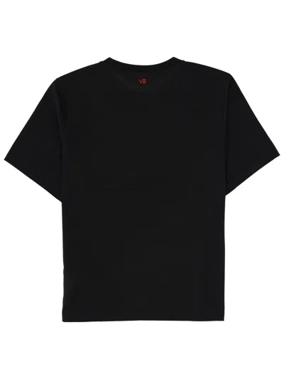 Victoria Beckham Printed Cotton Jersey T-shirt In Black