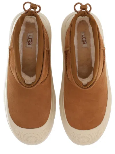 Ugg Cl Ultra Mini Weathe Ankle Boots In Leather Color Suede In Brown