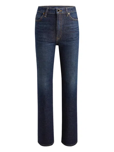 Khaite Danielle High-rise Straight-leg Jeans In Blue