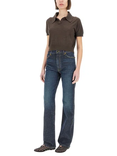 Khaite Danielle High-rise Straight-leg Jeans In Blue