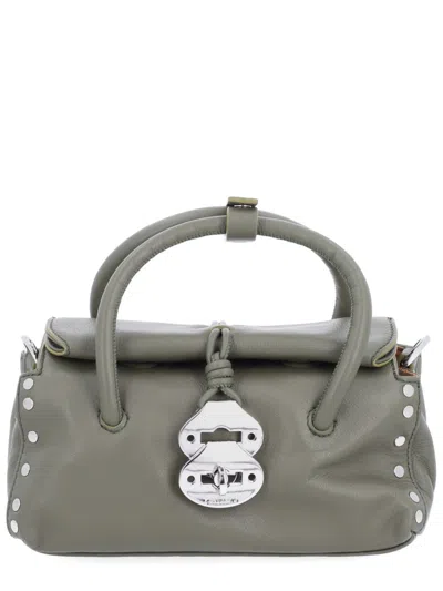 Zanellato Chic Shoulder Bag Detachable Strap In Gray