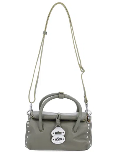 Zanellato Chic Shoulder Bag Detachable Strap In Gray