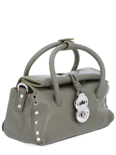 Zanellato Chic Shoulder Bag Detachable Strap In Gray