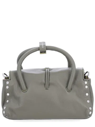 Zanellato Chic Shoulder Bag Detachable Strap In Gray