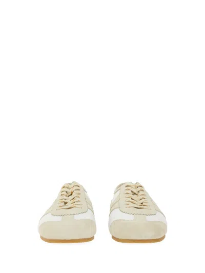 Dries Van Noten Leather Sneakers Low Profile Suede Panels Rubber Sole In Multi