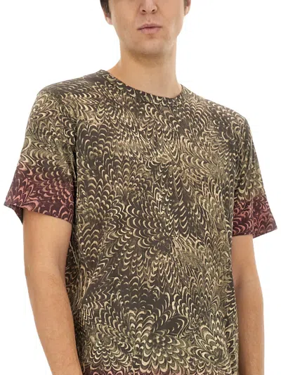 Dries Van Noten Lightweight Short Sleeve Round Neck T-shirt In Multi