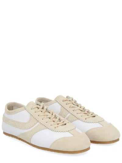 Dries Van Noten Leather Sneakers Low Profile Suede Panels Rubber Sole In Multi