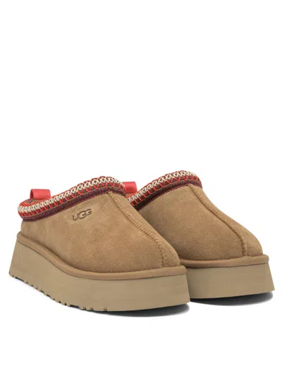 Ugg Platform Slip-on Shoes With Decorative Braided Trim In Brown