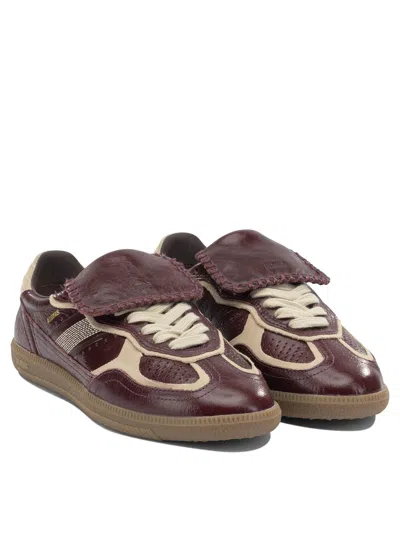 Alohas Tb.490 Club Patent Deep Burgundy Leather Sneakers In Brown