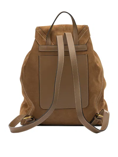 Gianni Chiarini Stylish Suede Backpack Adjustable Straps In Brown
