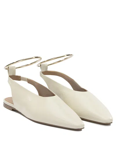 Jil Sander Ballet Slingbacks In White