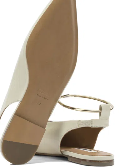 Jil Sander Ballet Slingbacks In White