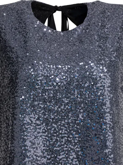 Semper Sequined A-line Top Tops Grey In Blue
