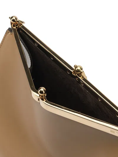 Etro Vela Small Leather Shoulder Bag In Brown