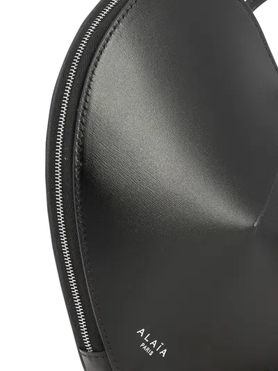 Alaïa Alaia Mini Heart-shaped Handbag With Gold Hardware In Black