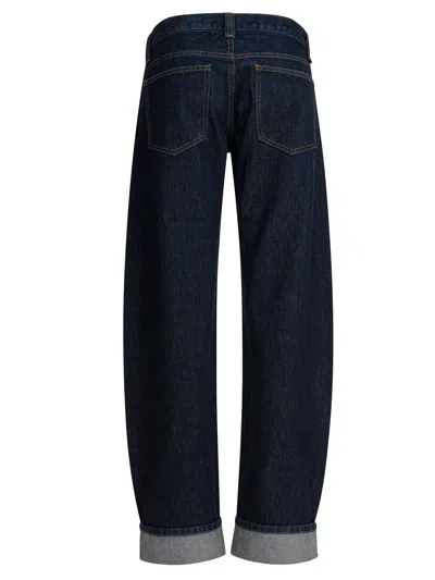 Khaite Karo Mid-rise Barrel-leg Jeans In Blue