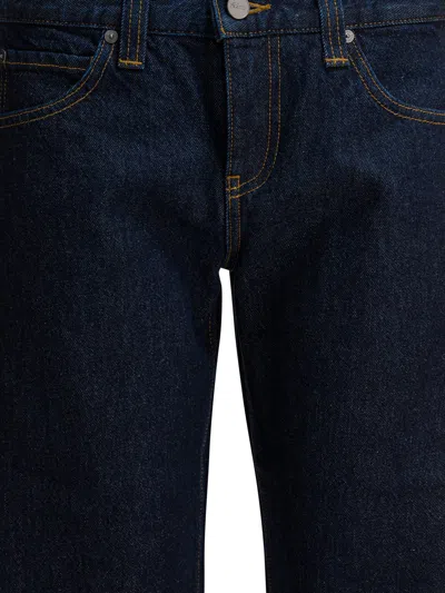 Khaite Karo Mid-rise Barrel-leg Jeans In Blue