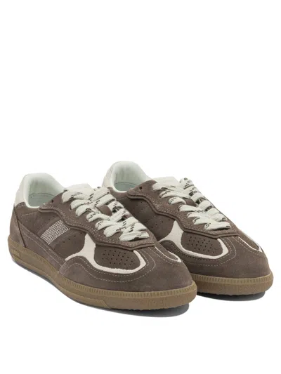 Alohas Tb.490 Rife Taupe Leather Sneakers Shoes In Brown