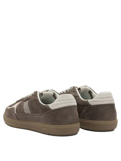 Alohas Tb.490 Rife Taupe Leather Sneakers Shoes In Brown