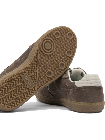 Alohas Tb.490 Rife Taupe Leather Sneakers Shoes In Brown