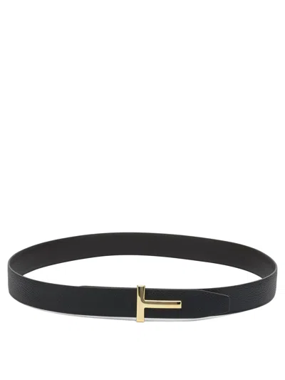 Tom Ford Reversible Belt 30 Mm Belts Brown In Black