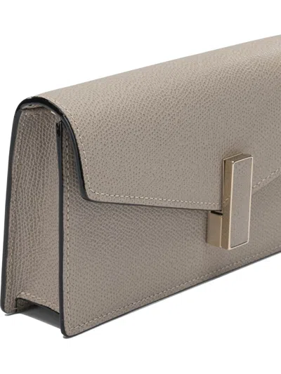 Valextra Clutch "iside" With Chain In Neutral